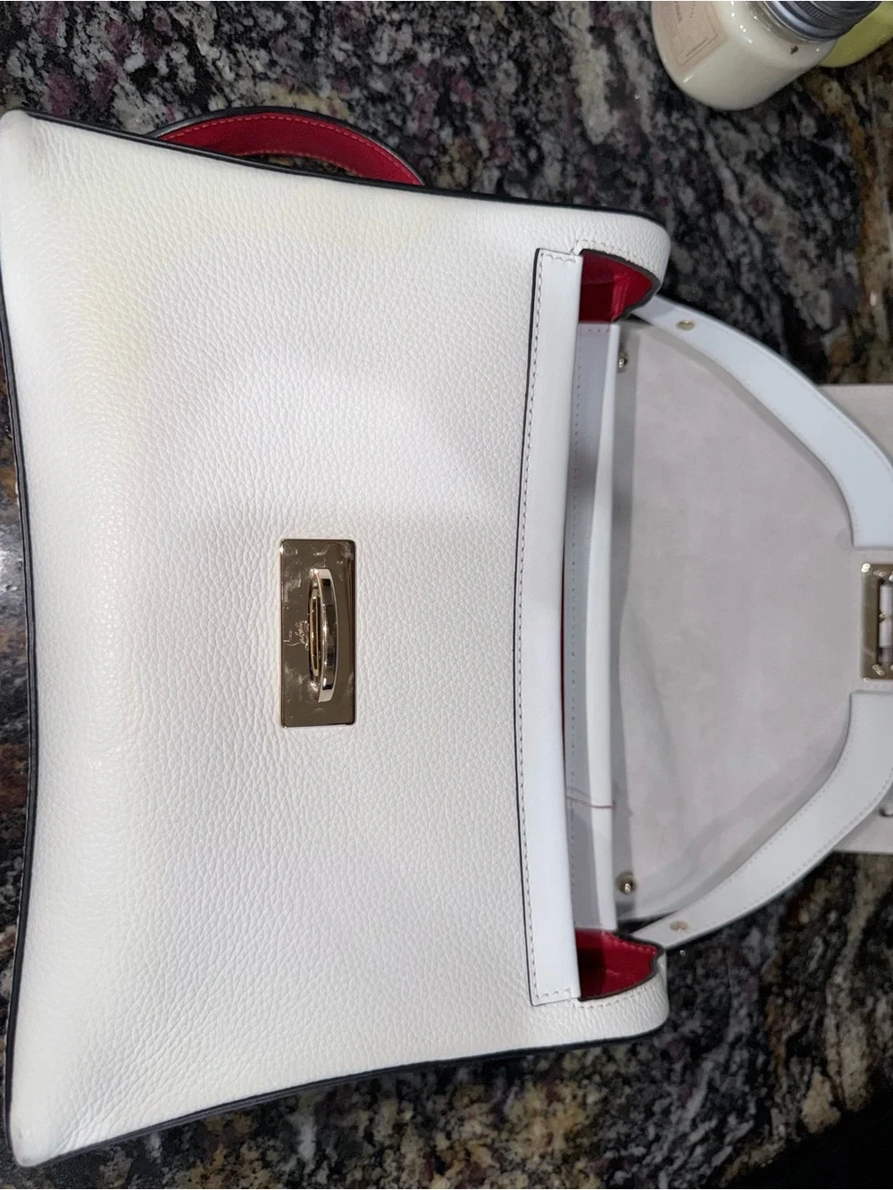 Christian Louboutin White Leather Roubylou Shoulder Bag with 2 straps - Picture 16 of 16